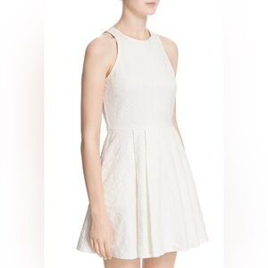 NWT PARKER Dress Small White Jacquard Bridal Shower Party Pockets $265